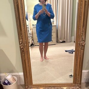 Chic Blue 3/4 Sleeve Dress